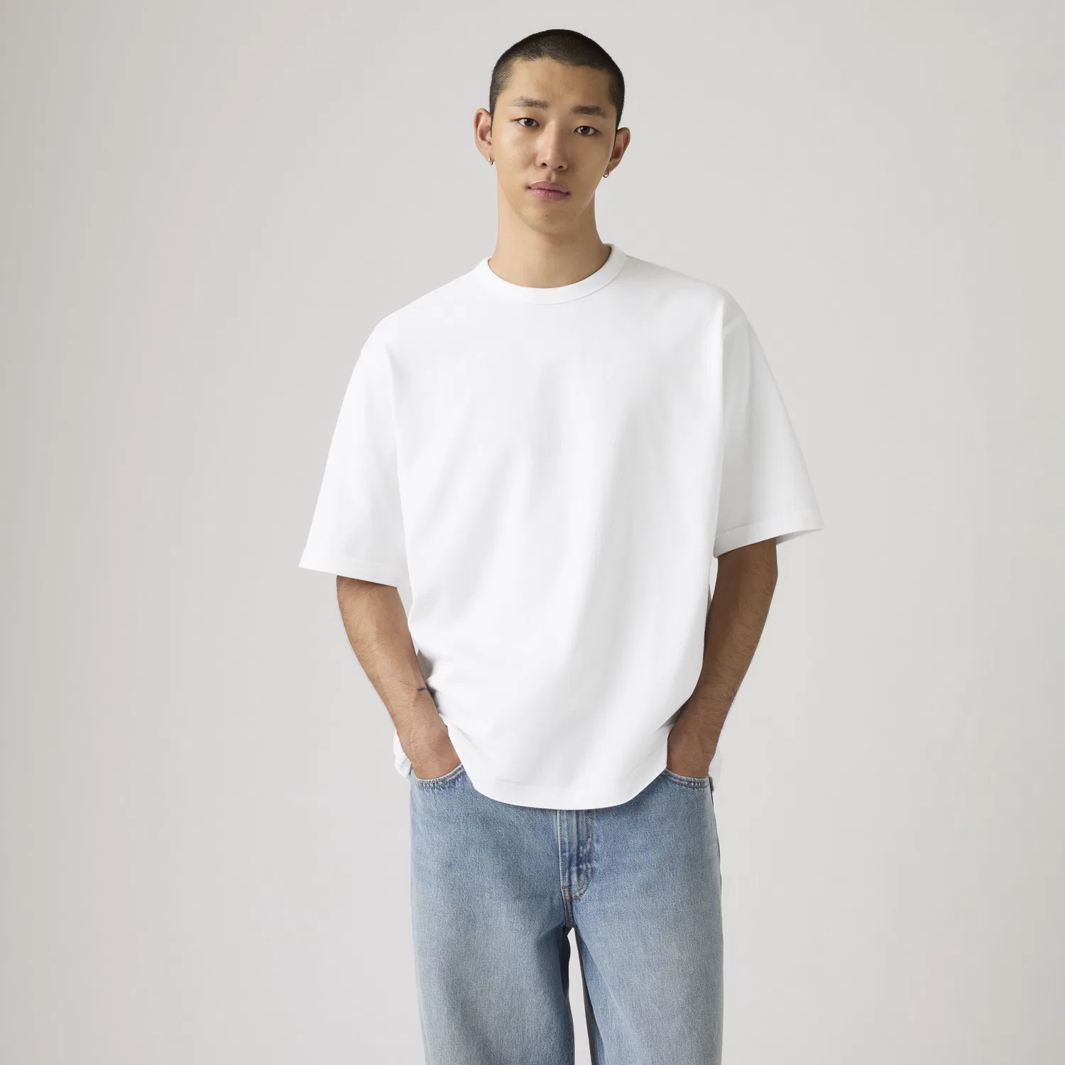 Свободная футболка из плотной ткани Levi's, White