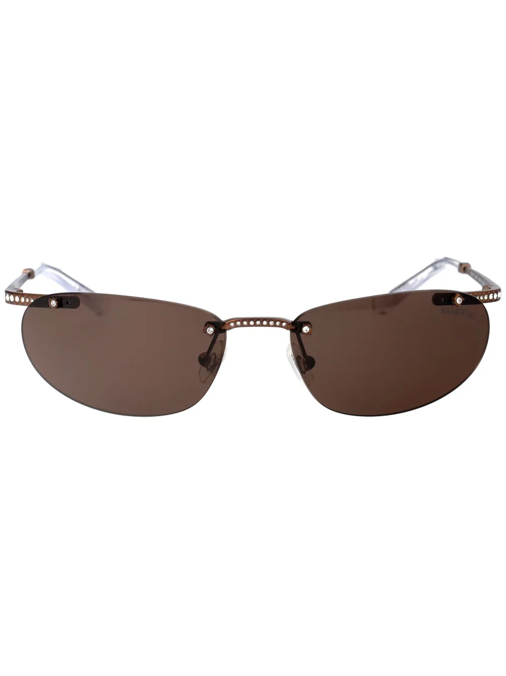 

Солнцезащитные очки с кристаллами Swarovski Eyewear, коричневый