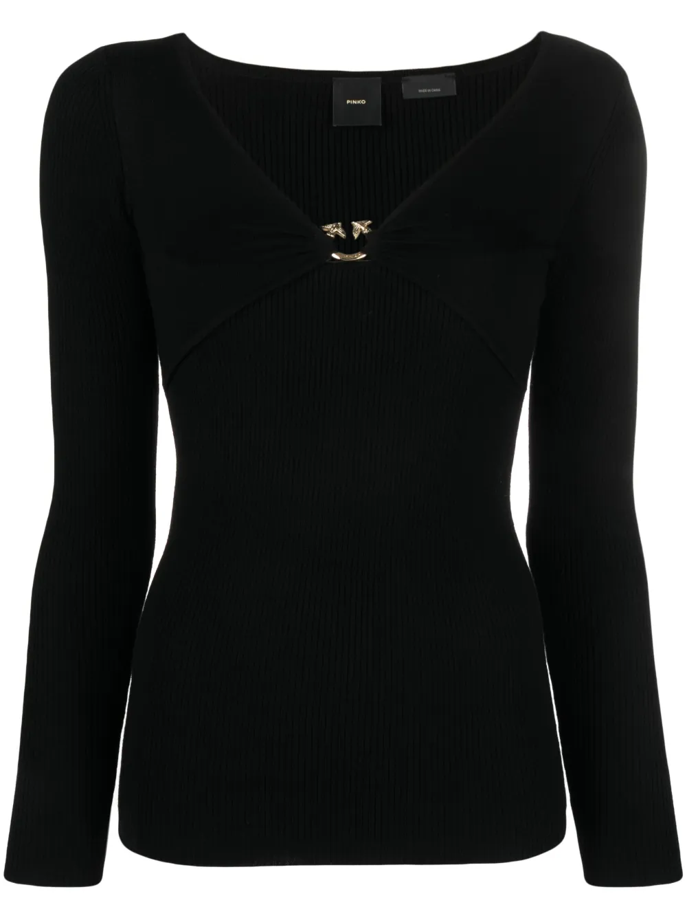 

Топ Love Birds в рубчик PINKO, черный