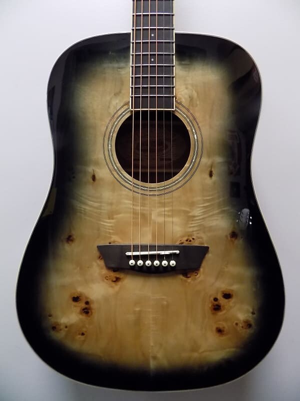 

Акустическая гитара Washburn Deep Forest Burl D Acoustic Guitar DFBDB - Black Fade