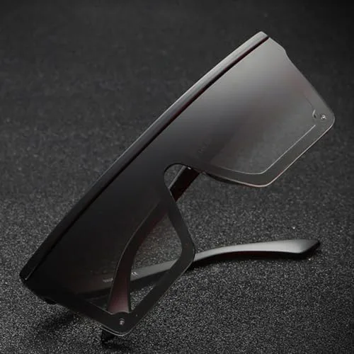 

Женские классические квадратные солнцезащитные очки с плоской верхней частью, фиолетовым зеркальным покрытием, защита от ультрафиолета UV400 MTZJH, Amber Tea