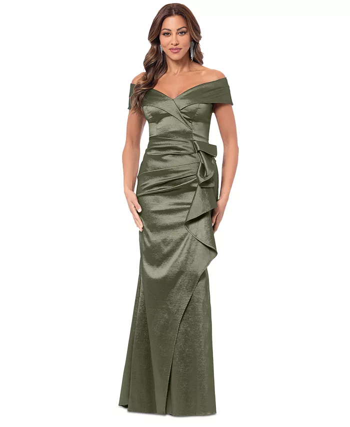 

Женское платье из тафты с открытыми плечами и декольте Sweetheart Gown XSCAPE, зеленый