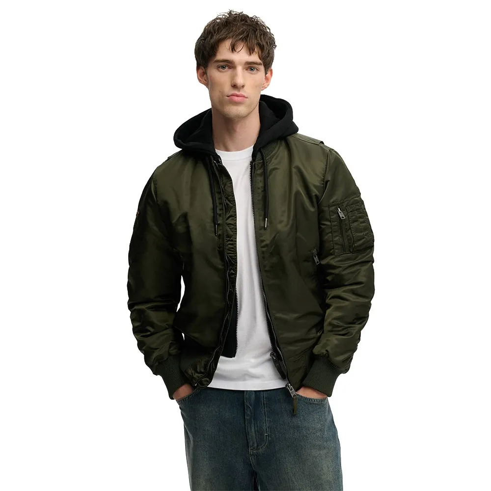 

Куртка-бомбер Superdry MA1, зеленый
