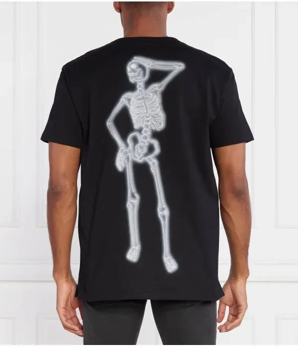 Футболка NEON SKEL loose fit Alexander Mcqueen, черный — фото 4