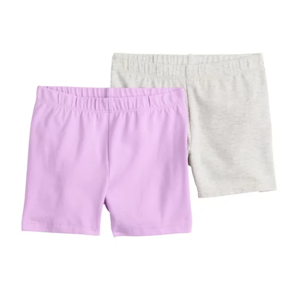 

Шорты для девочек 4-12 лет, 2 пары. Jumping Beans, цвет grey mist heather