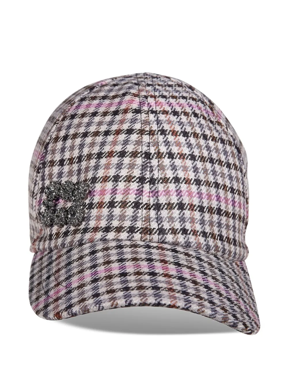 

Бейсболка Efflorescence в клетку Roger Vivier, нейтральный