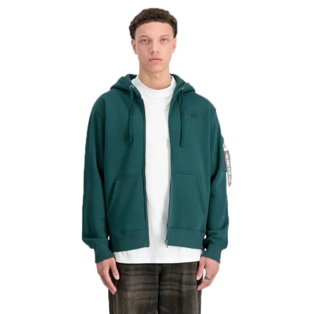 

Толстовка Alpha Industries Back Print full zip, зеленый