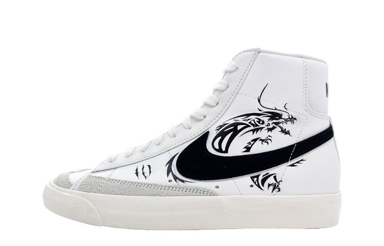 

Кроссовки Nike Blazer Skateboarding Shoes Unisex Mid-top White, Black, белый