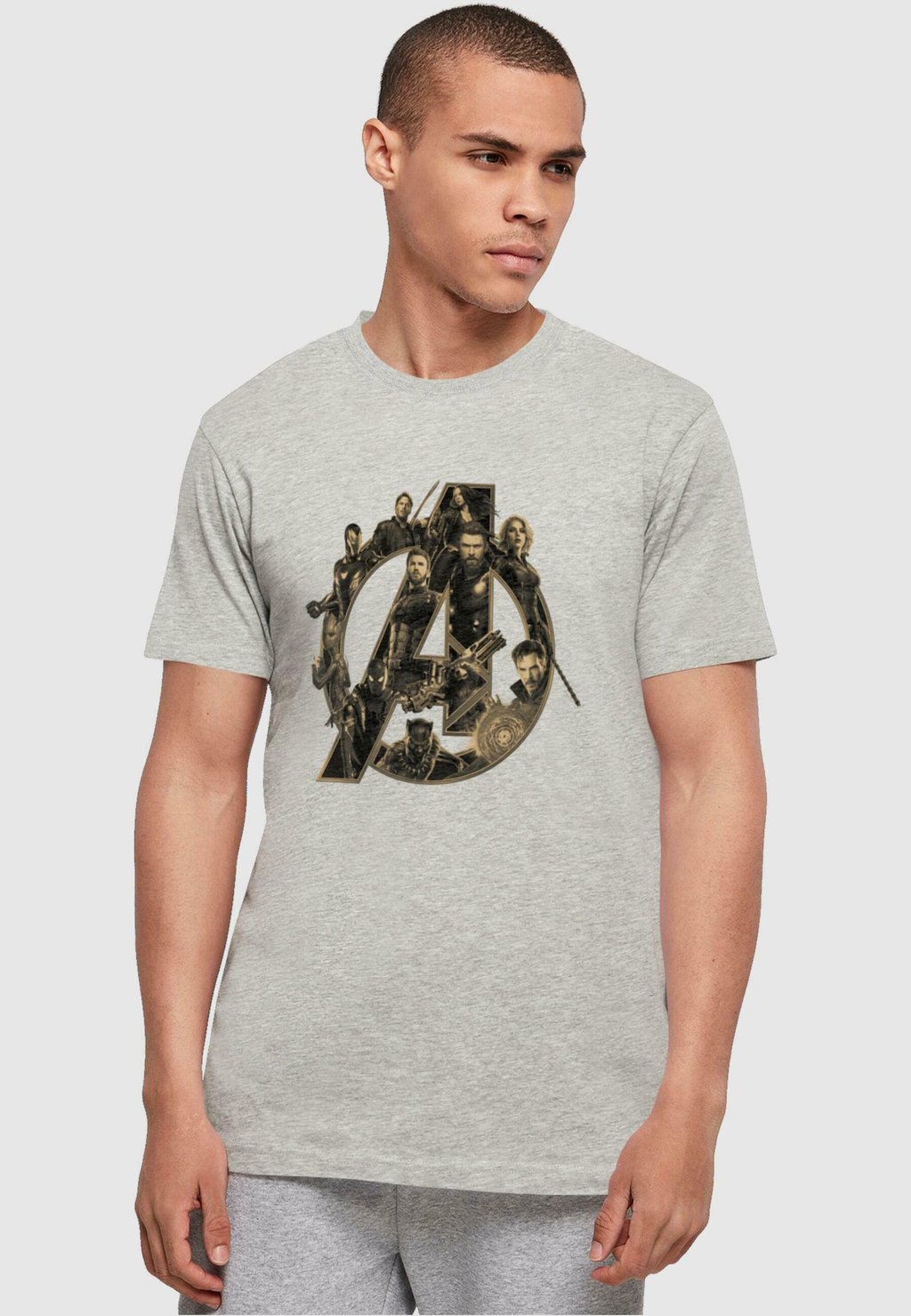 

Футболка с принтом INFINITY WAR AVENGERS LOGO ABSOLUTE CULT, светло-серый