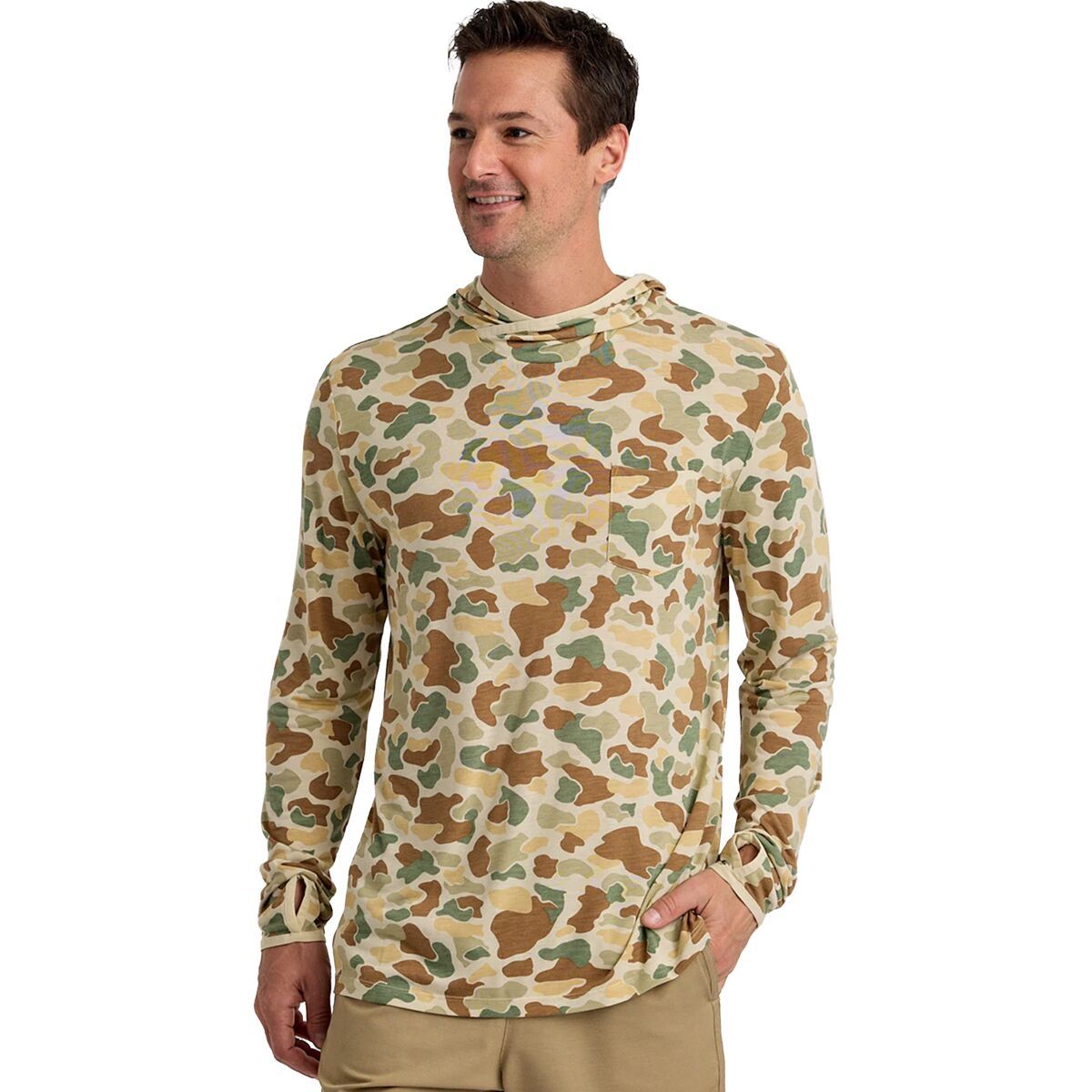 

Облегченная худи Free Fly, цвет vintage camo