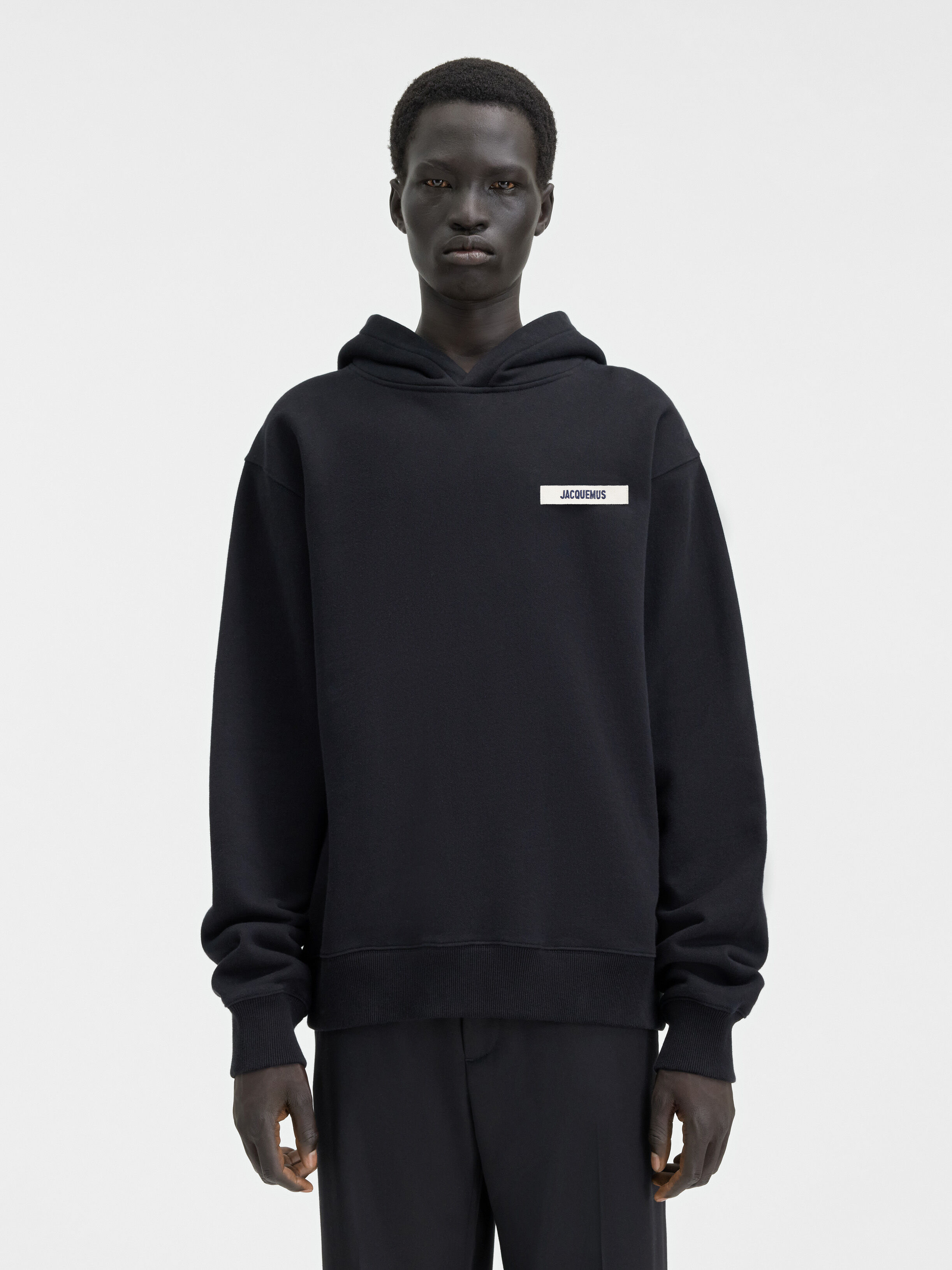 

Толстовка с капюшоном и логотипом Grosgrain JACQUEMUS The Gros Grain hoodie, черный