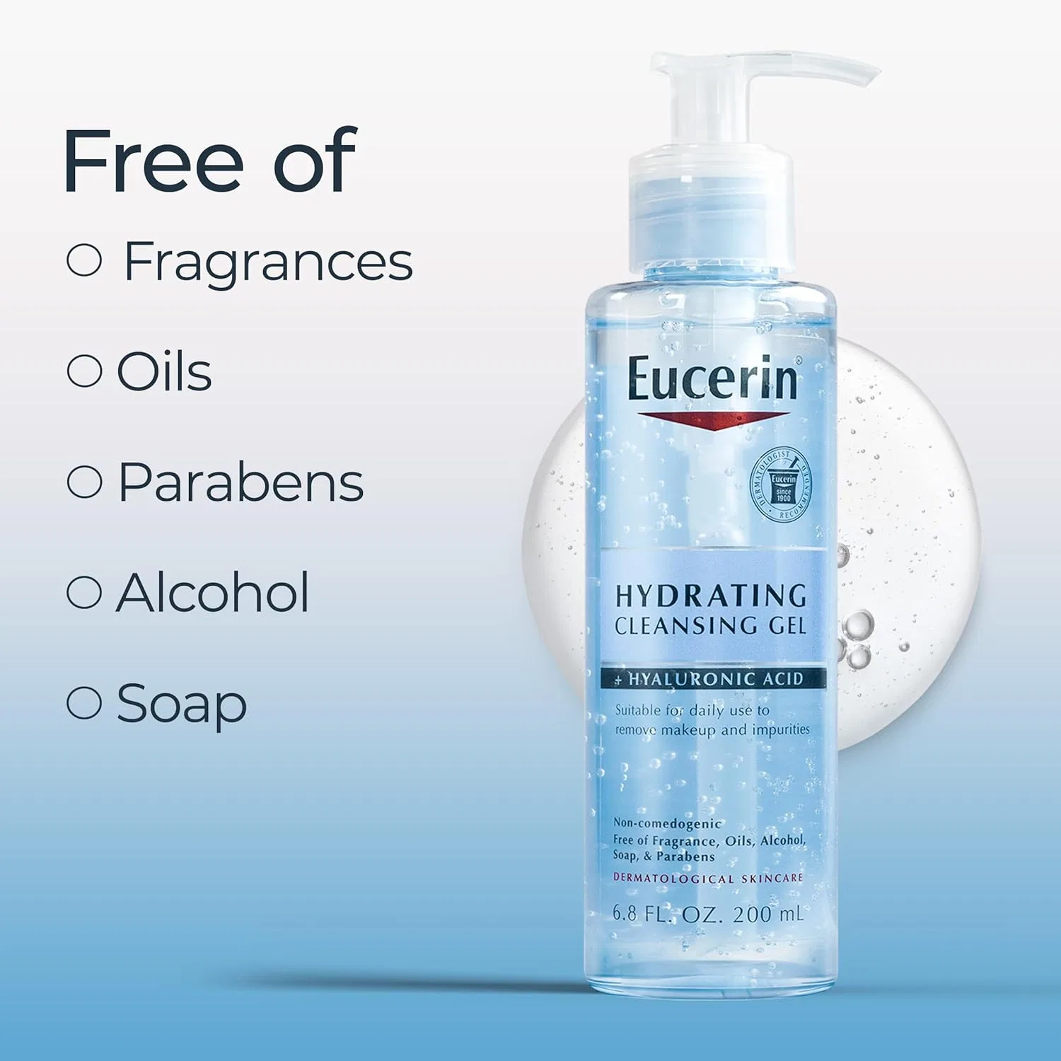 Увлажняющий очищающий гель с гиалуроновой кислотой от Eucerin Eucerin — фото 4