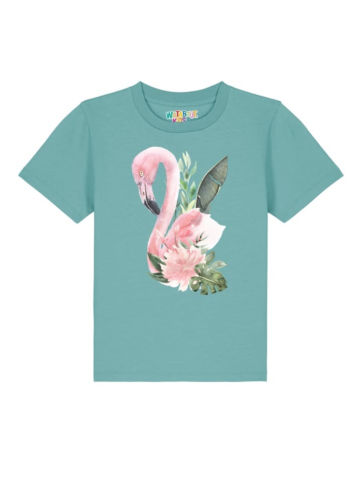 

Футболка wat Apparel, цвет teal monstera