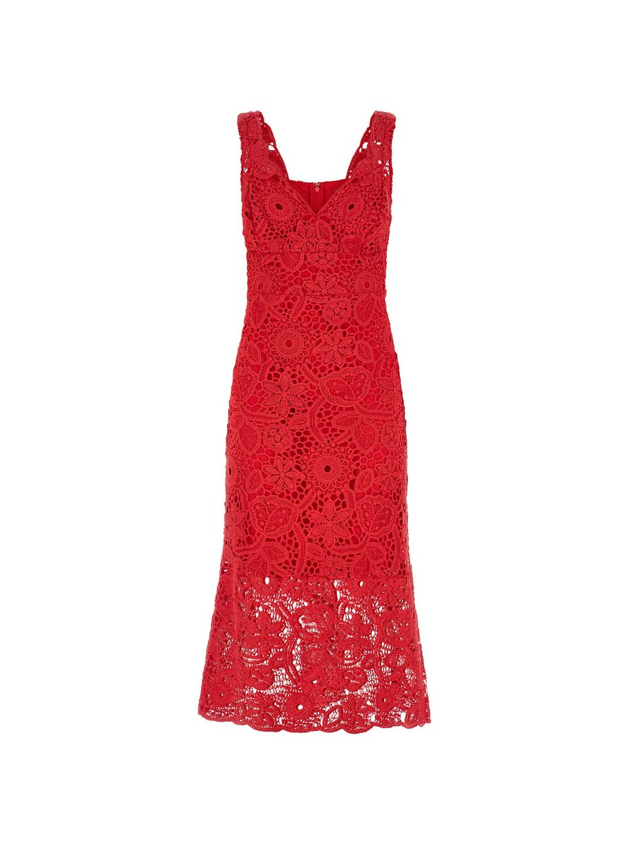 

Вязаное платье GUESS, красный