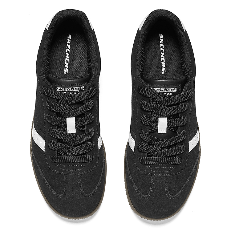 Skechers Kids Мальчиковые устойчивые к истиранию и скольжению низкие детские скейтбординг кроссовки Black — фото 4