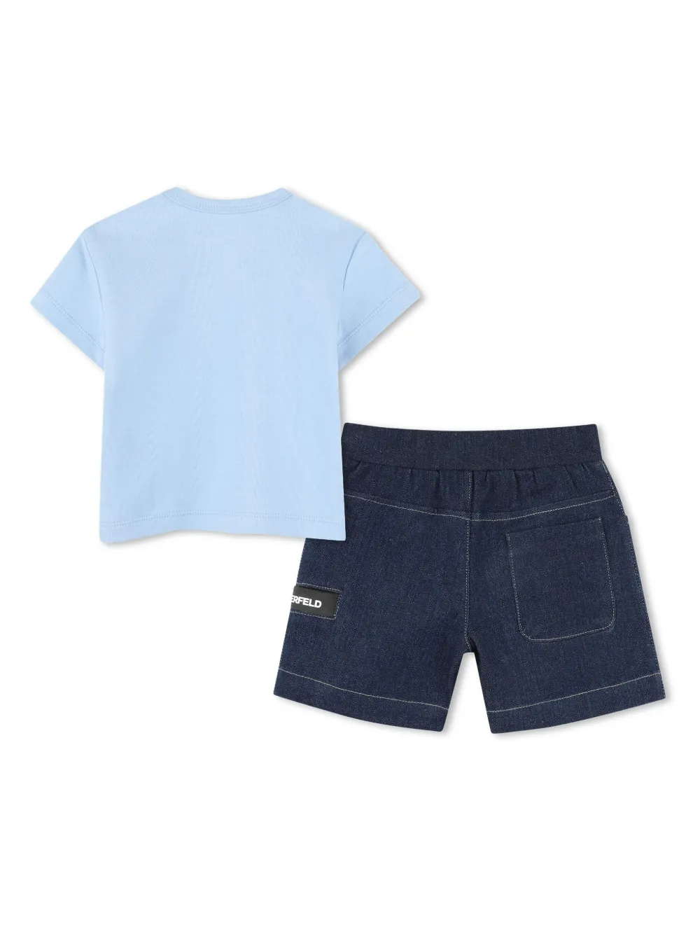 Комплект Ikonik Karl из топа и шортов KARL LAGERFELD KIDS, синий — фото 2