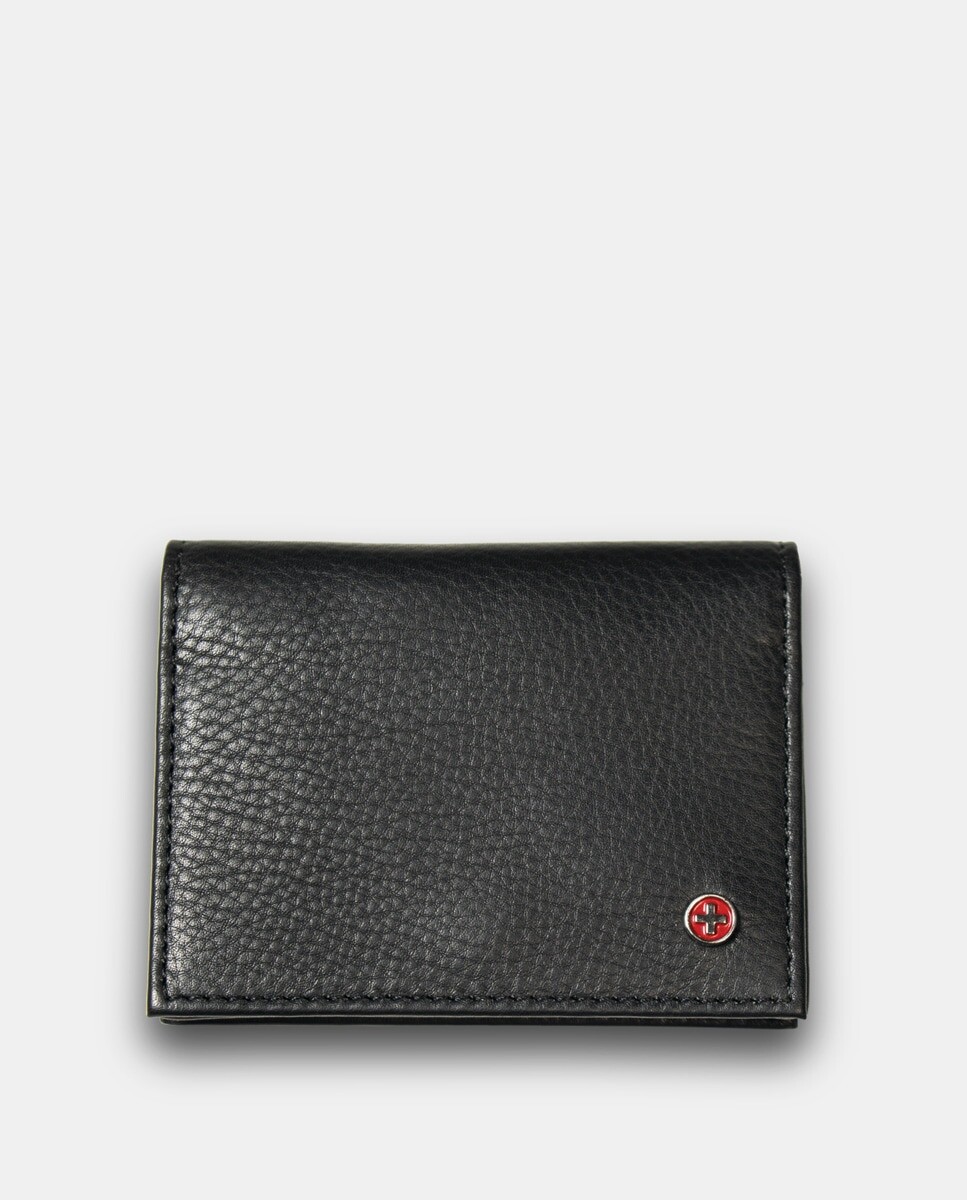 

Мужской кошелек Swissbags черный кожаный с визитницами Swissbags, черный