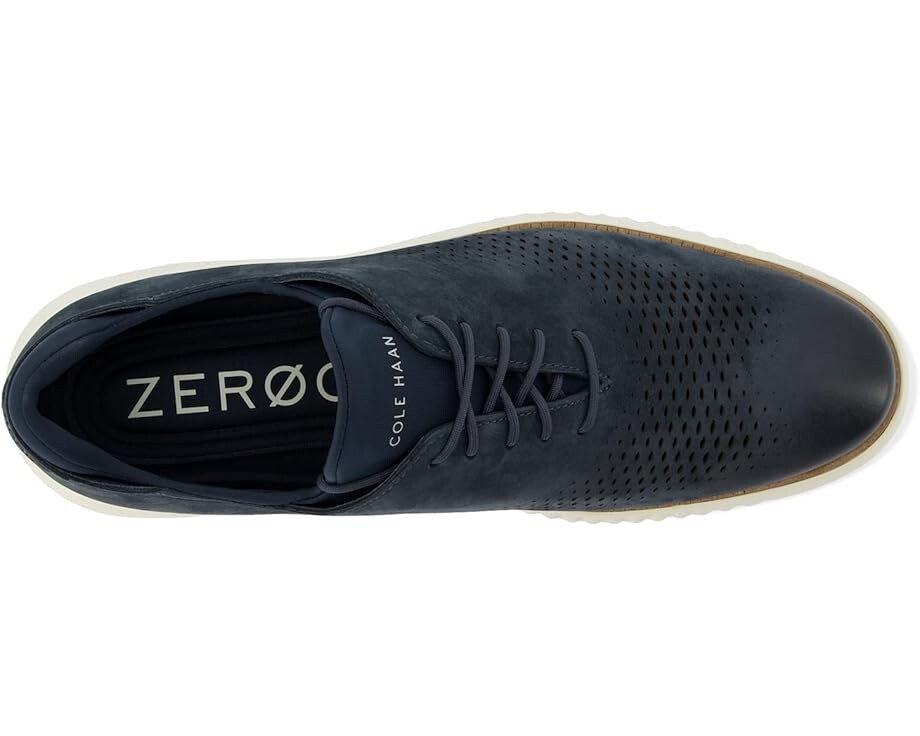 Оксфорды Cole Haan 2.Zerogrand Laser Wing Tip Oxford Lined, цвет Navy Blazer Nubuck/Ivory — фото 2