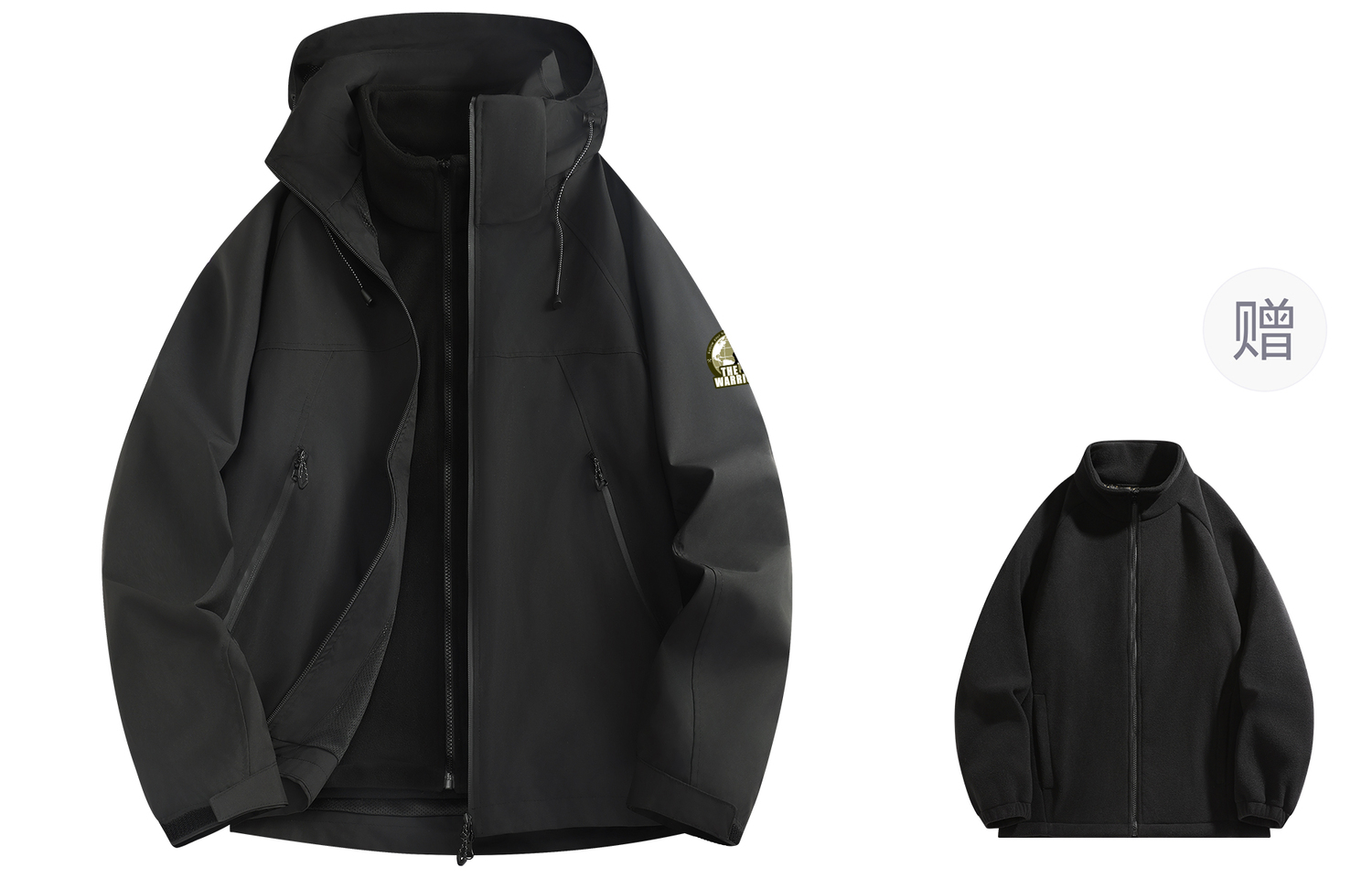 

WARRIOR Куртка Unisex, Black (3-in-1, Polar Fleece Liner)