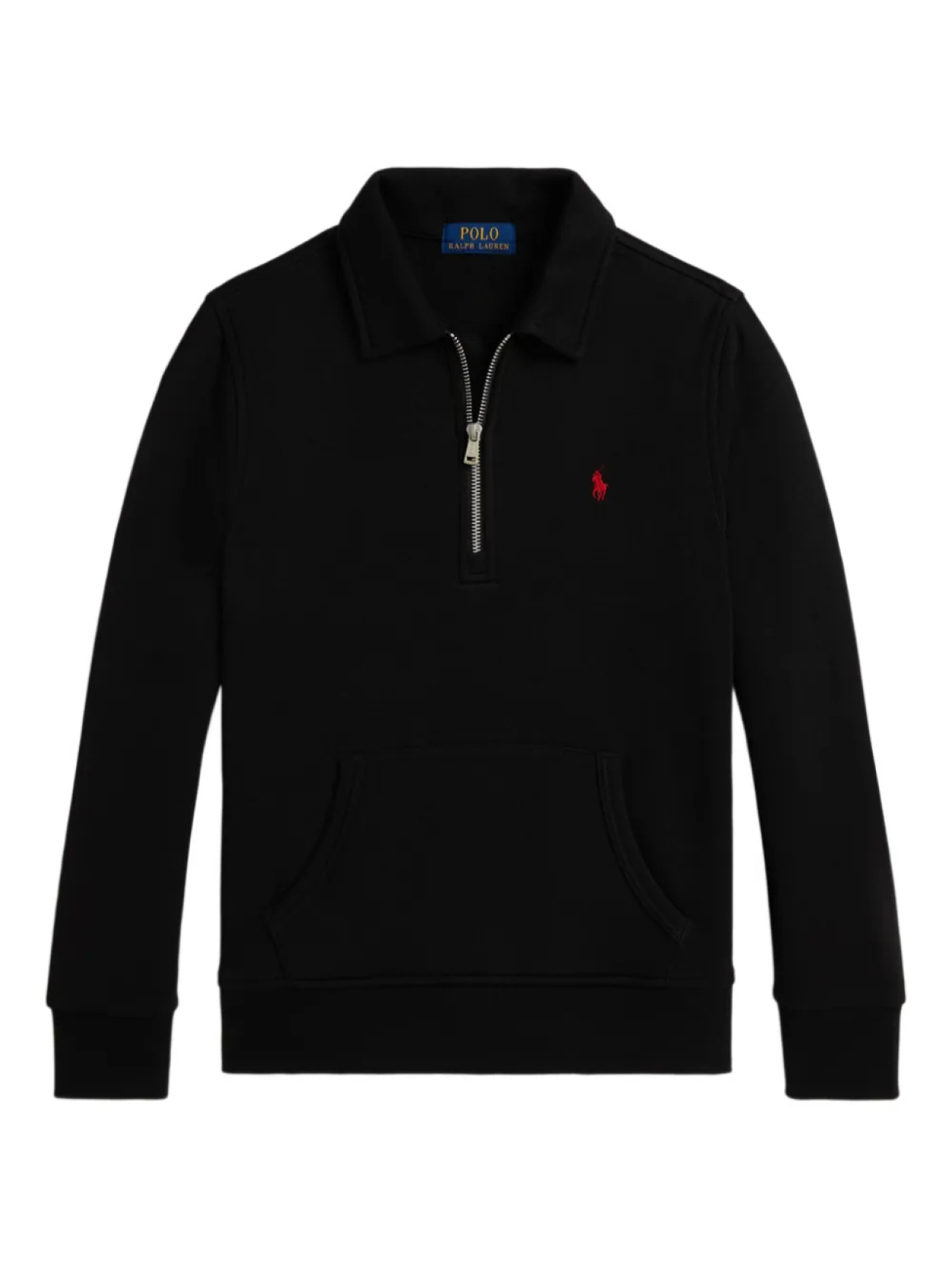 

POLO RALPH LAUREN KIDS флисовый джемпер с застежкой-молнией на воротнике, черный