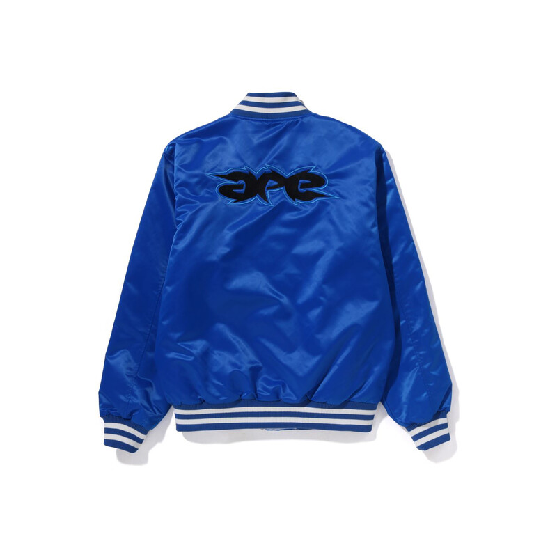 BAPE Ape свободный крой нейлоновая университетская куртка A Bathing Ape, синий — фото 4
