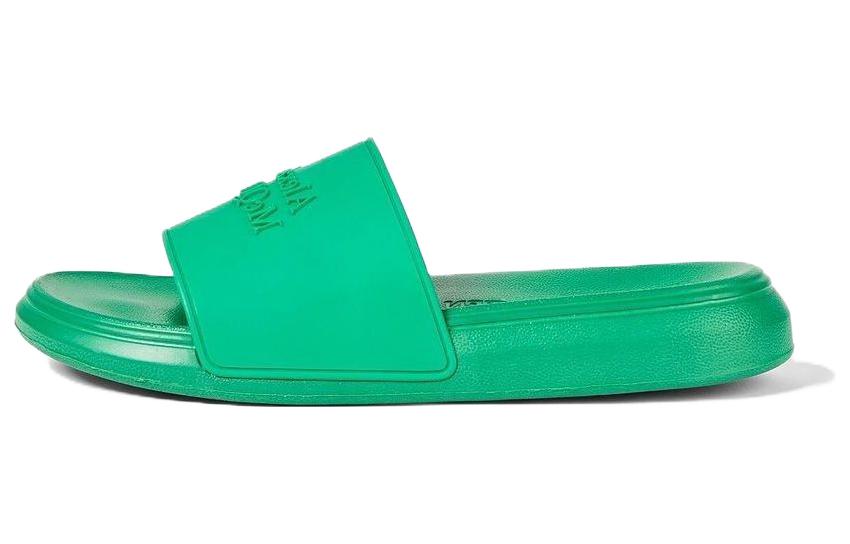 Тапочки (WMNS) Alexander McQueen Embossed Rubber Slides 'Green' 666983W4QS03115, зеленый — фото 2