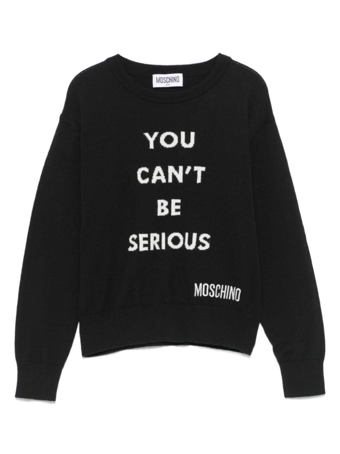 

Moschino Kids жаккардовый свитер, черный