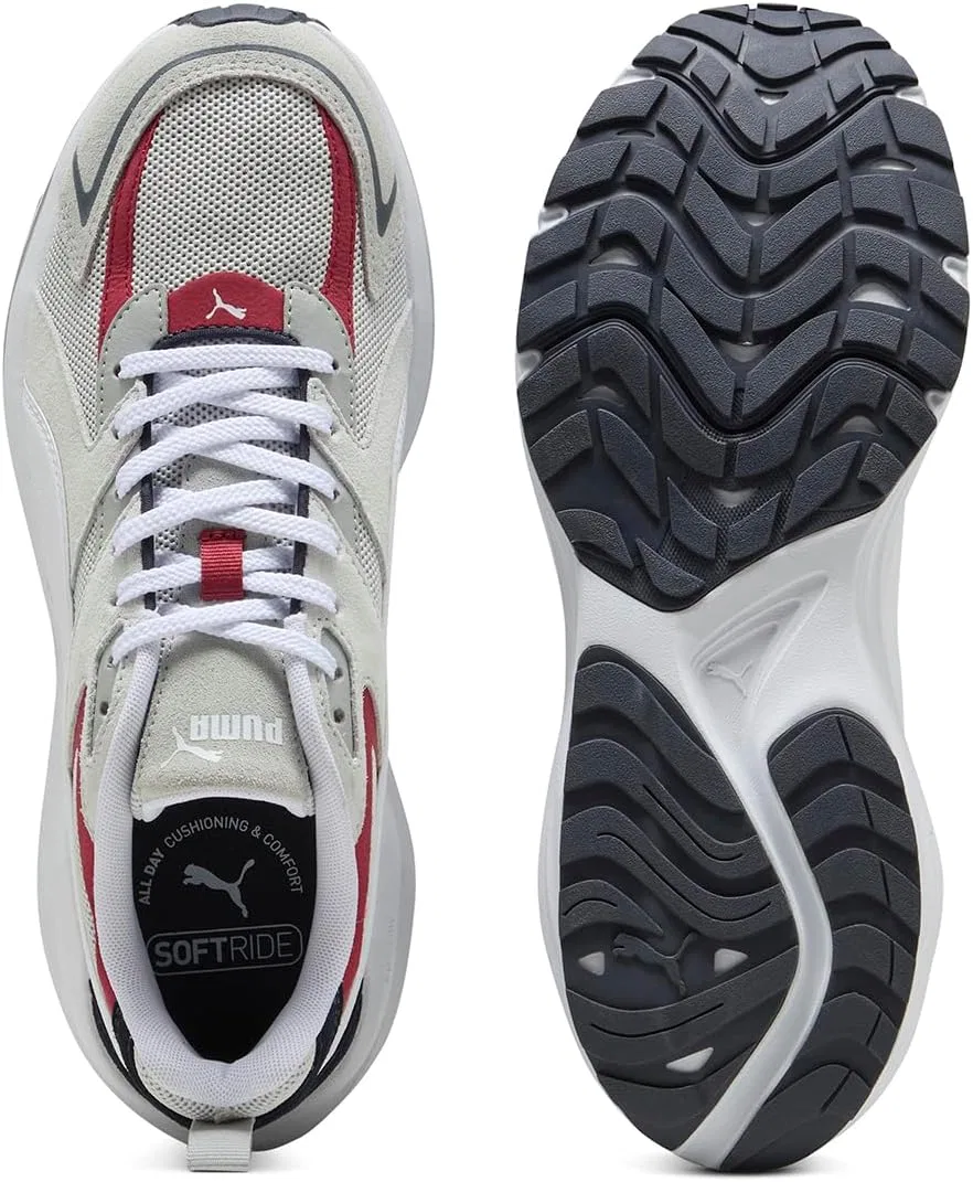 Кроссовки PUMA Unisex Hypnotic LS, Feather Gray Puma White Dark Crimson New Navy — фото 3