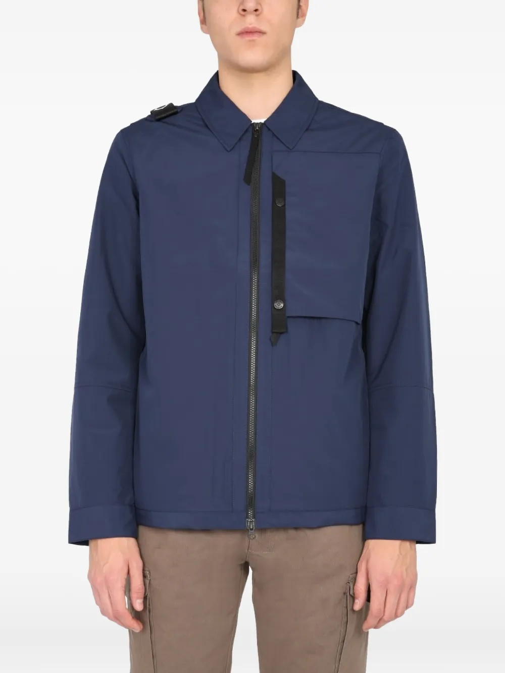 

Рубашка-куртка с нашивкой-логотипом Ma.Strum, синий