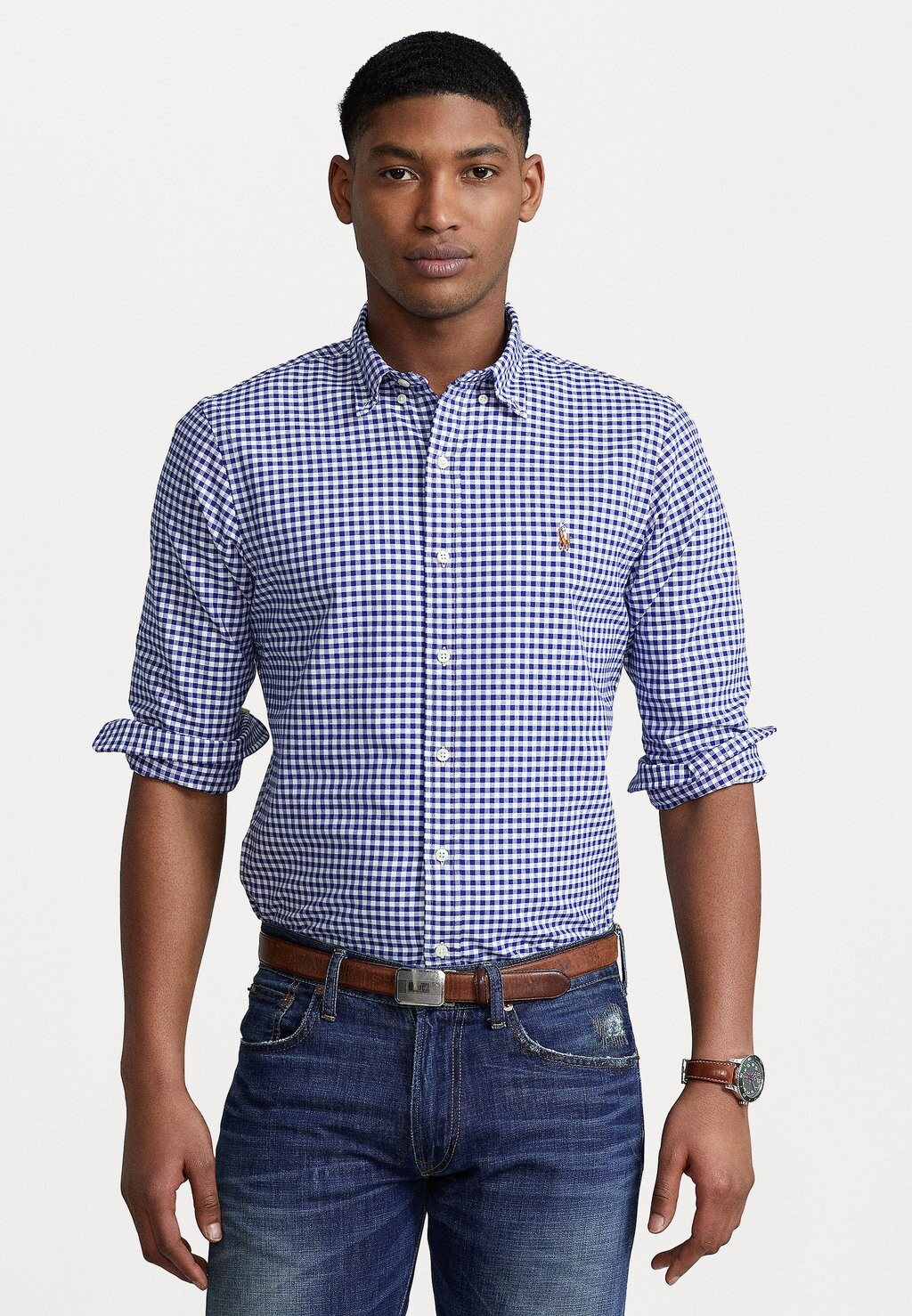 

Рубашка SLIM FIT OXFORD SHIRT Polo Ralph Lauren, синий/белый