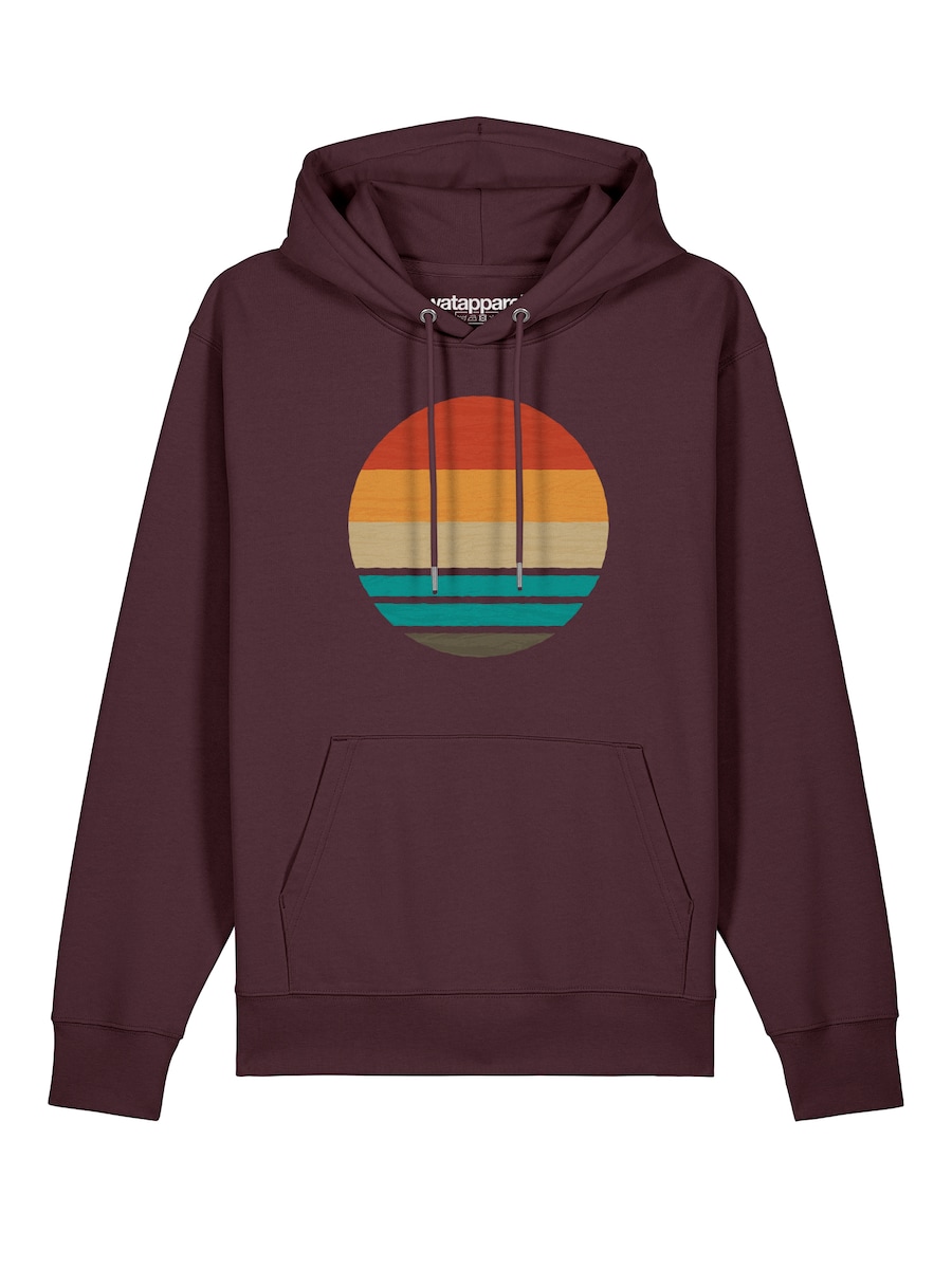 

Толстовка Watapparel Retro Sunset Ocean, темно-красный