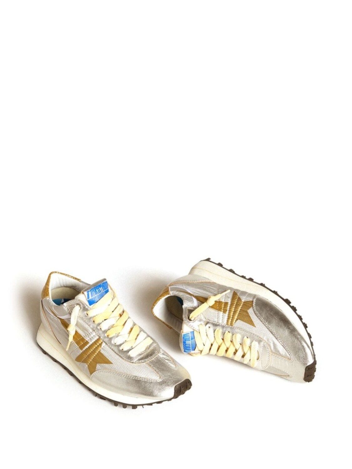 Golden Goose кроссовки с принтом и блестками, серебристый — фото 4