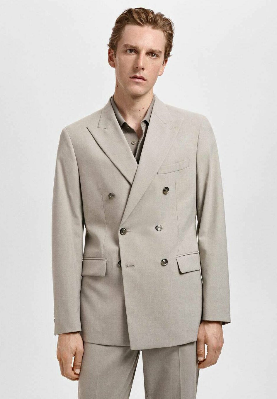 

Пиджак-блейзер MONACO DOUBLE BREASTED - Suit jacket Mango, бежевый