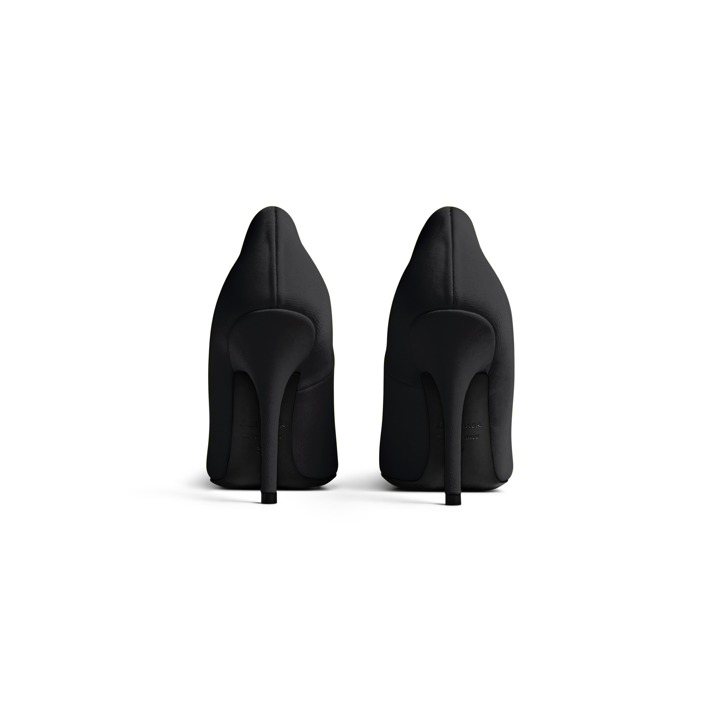 Туфли-лодочки Knife 110 мм из черного матового спандекса BALENCIAGA, черный — фото 4