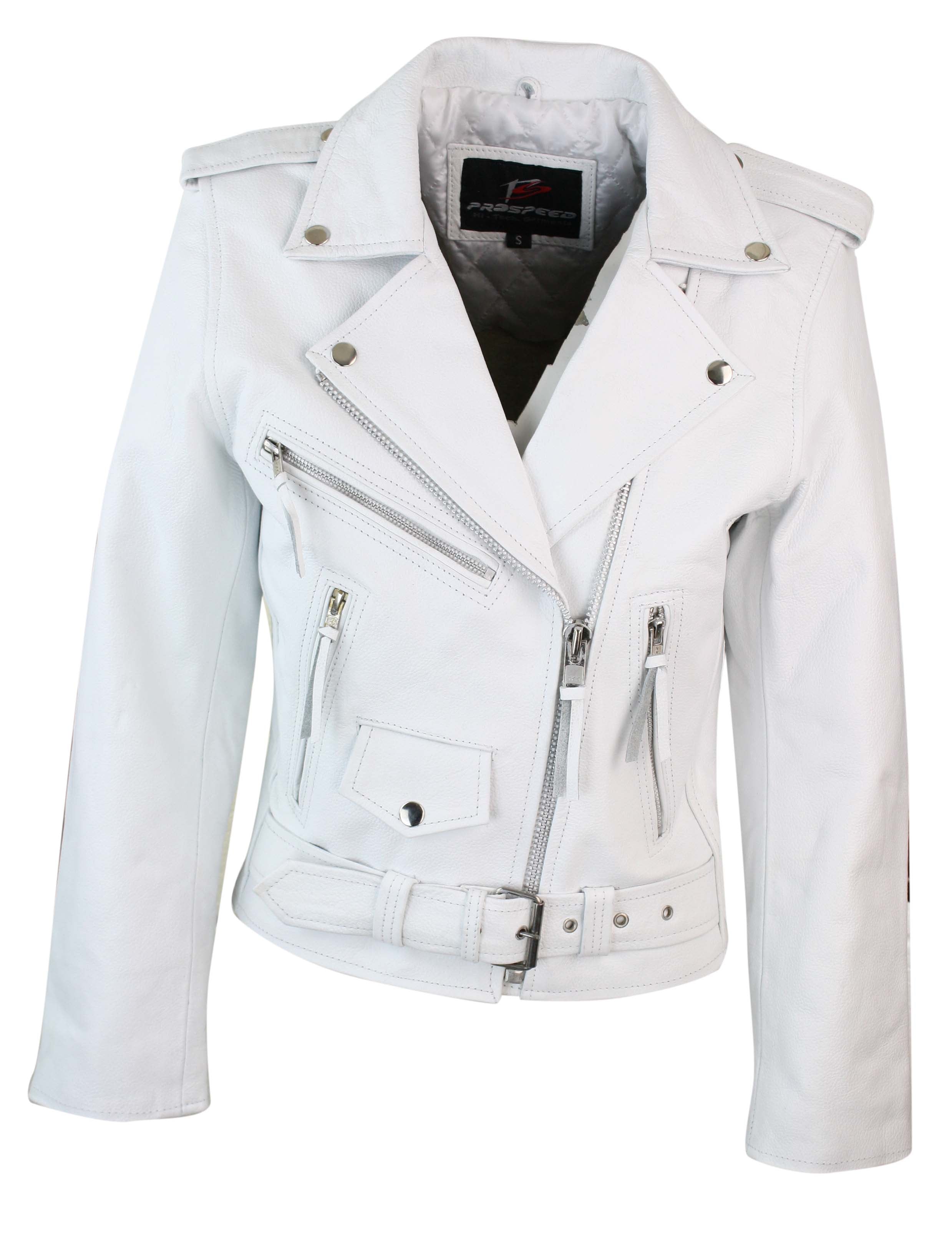 

Кожаная куртка Brando Biker TruClothing, белый
