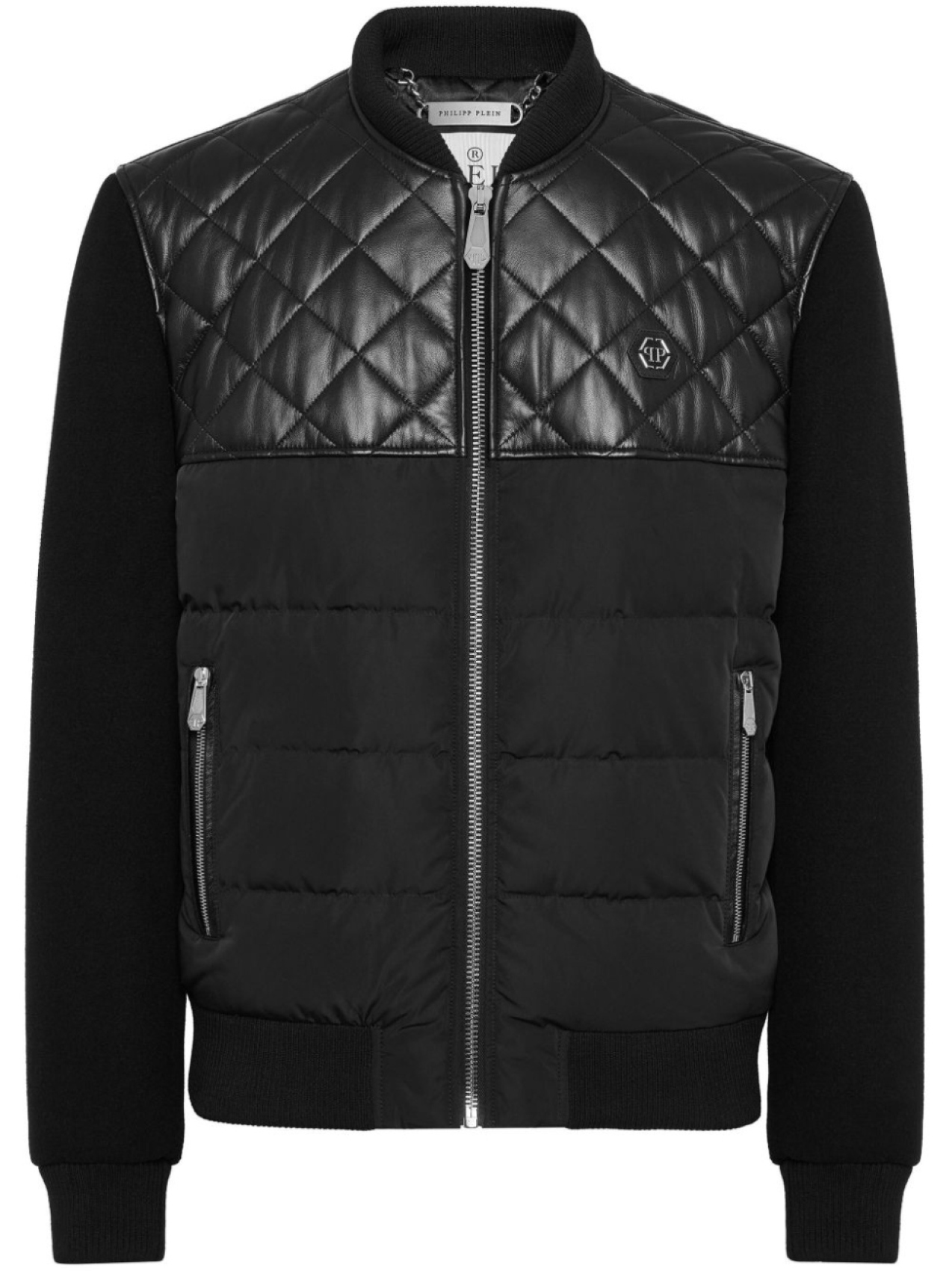 

Philipp Plein кожаный бомбер, черный