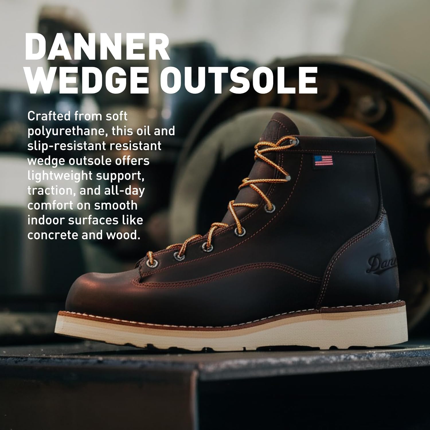 Мужские рабочие ботинки Danner Bull Run 6” - прочная, легкая кожа полного зерна с подошвой на клиновидном протекторе против скольжения и стелькой с трехуровневой амортизацией, устойчивы к электрическим ударам, коричневый — фото 3