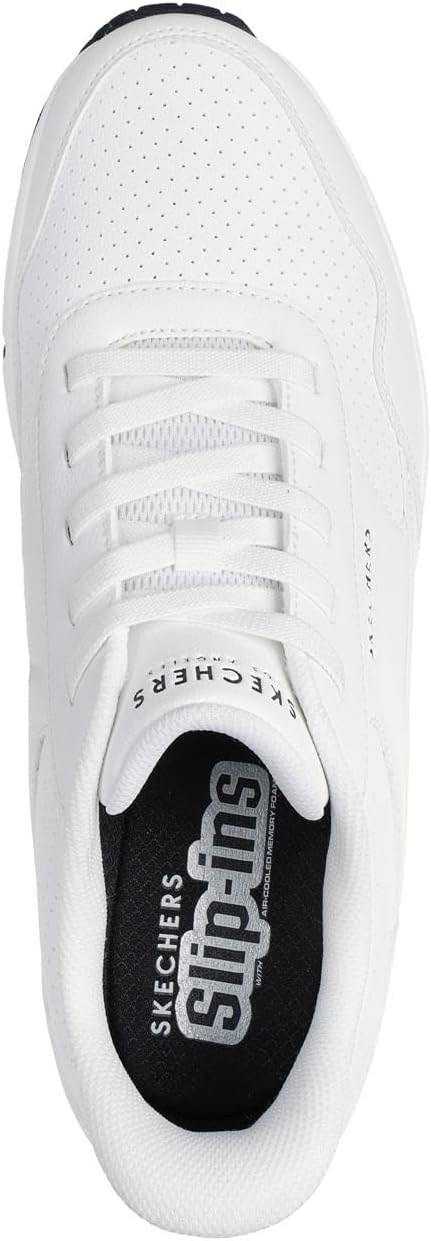 Мужские слипоны Skechers Uno - Banksia Luxe без использования рук, Wht — фото 3