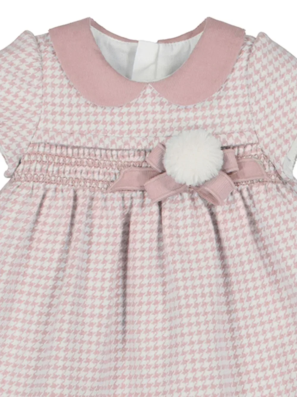 Платье с воротником «Питер Пэн» и сборками Max Mara Kids, розовый — фото 2