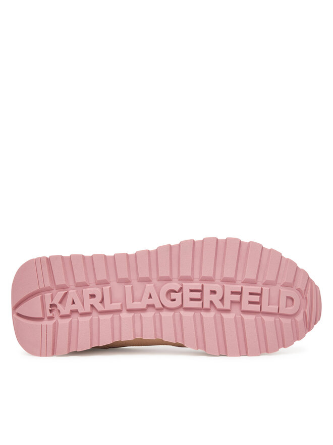 Кроссовки Kairo Lo Lace Mix II KL61124E 4TP Karl Lagerfeld, бежевый — фото 4