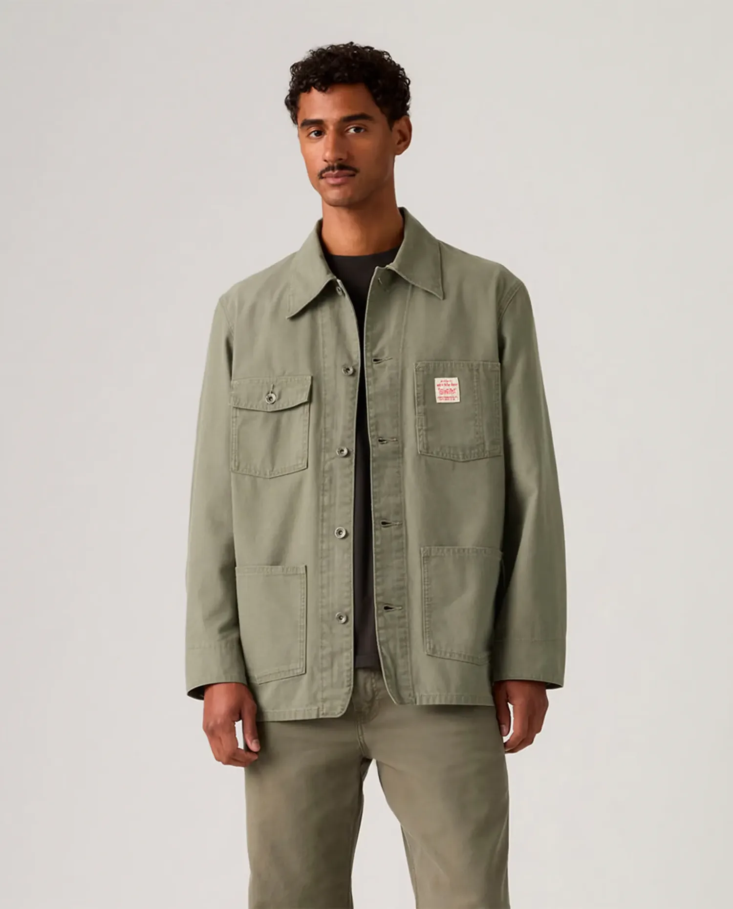 Мужская хлопковая куртка Levi's, хаки