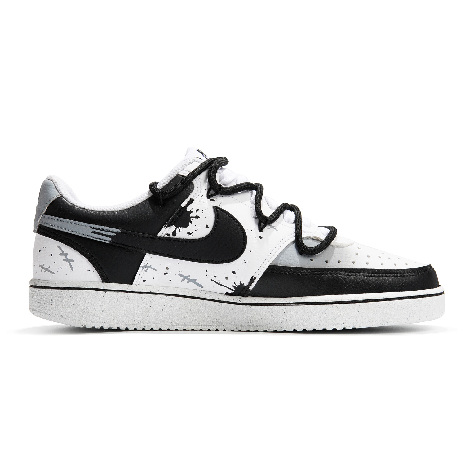 

Кроссовки Nike Court Vision 1 Skateboard Shoes Men Low-Top Black White, белый/черный
