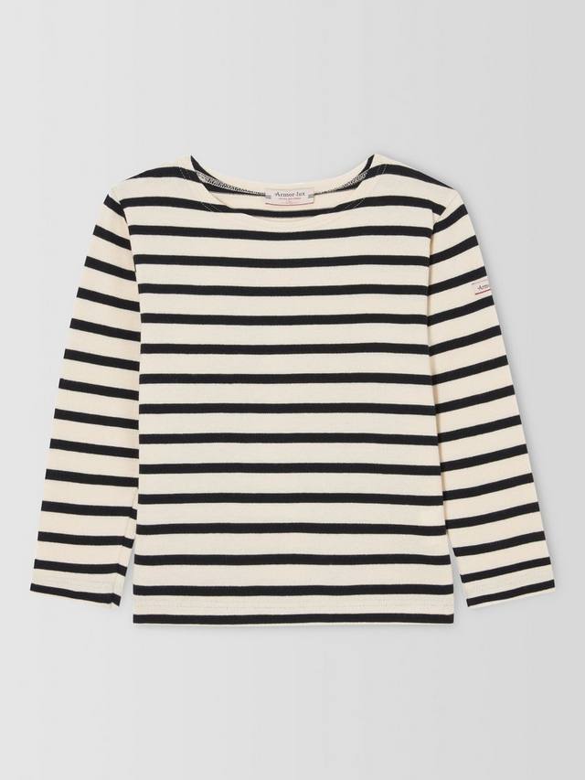 Бретонская полоска футболка с длинным рукавом Armor Lux, Cream/Navy — фото 4