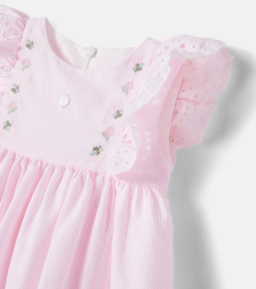 Платье Baby Broderie Anglaise из смесового хлопка Patachou, розовый — фото 4
