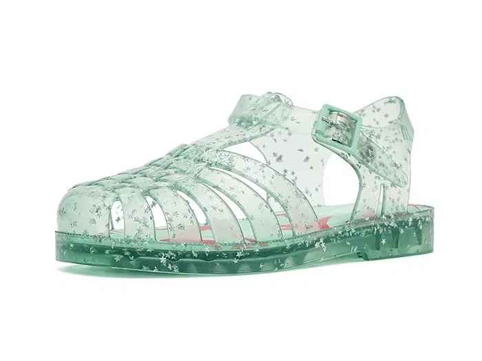 Сандалии с блестками Possession Shiny Elements Mini Melissa, Glitter Green