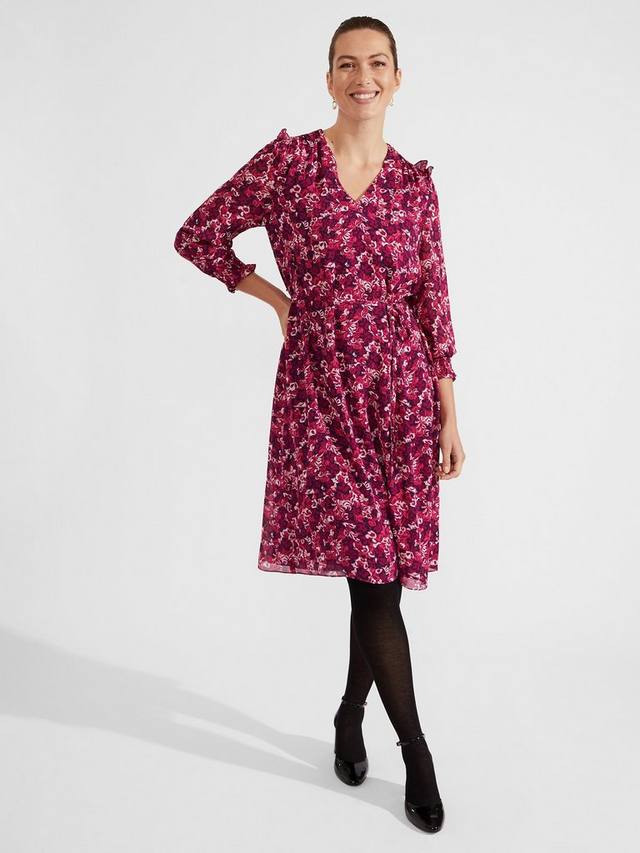 

Платье elaina в цветочек длиной до колен Hobbs, цвет Purple/Multi