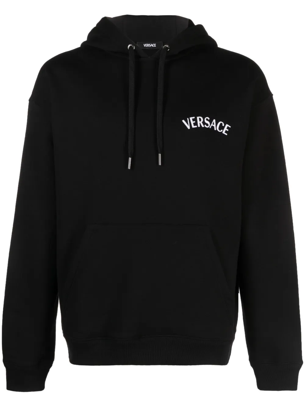 

Худи с вышитым логотипом VERSACE, черный