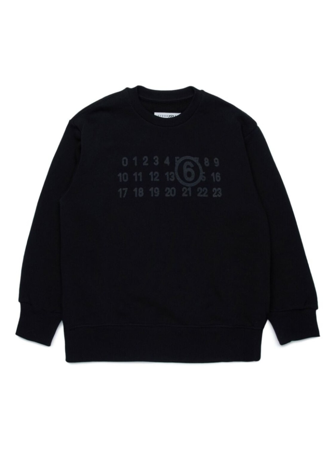 

MM6 Maison Margiela Kids хлопковая толстовка с логотипом, черный