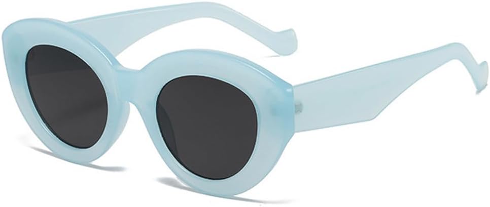 

Популярные модные солнцезащитные очки большого размера «кошачий глаз» для женщин, ретро-очки с леопардовым принтом, солнцезащитные очки UV400 для мужчин, трендовые овальные солнцезащитные очки TKKTLLT, Blue Grey