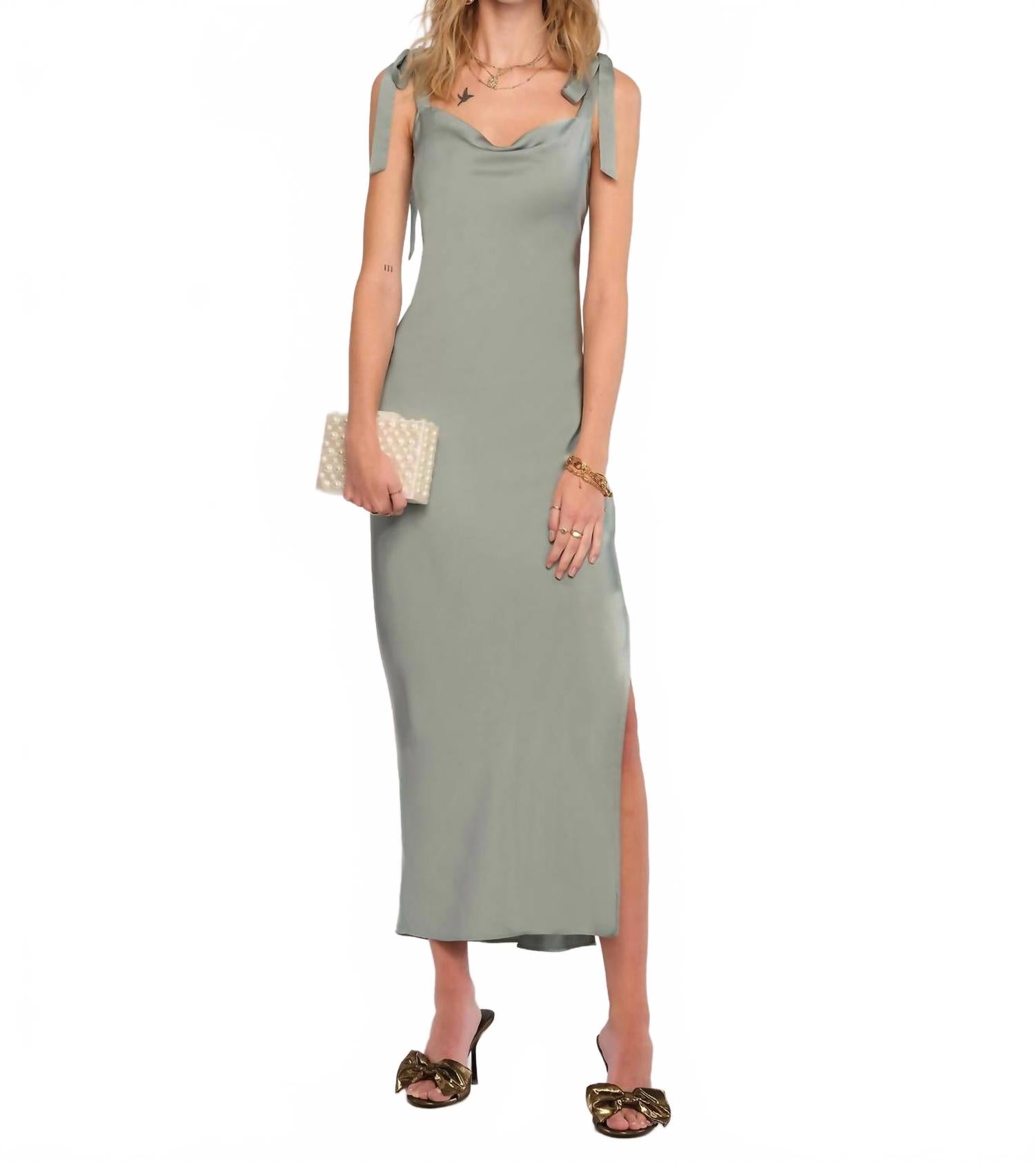 

Heartloom Платье макси Cinta цвета шалфея